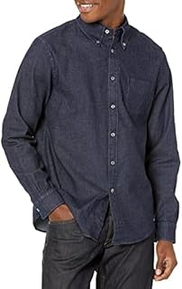 Chemise de sport à manches longues en denim stretch japonais pour hommes