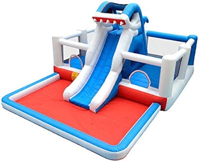 Toboggan aquatique gonflable gt-wheel shark design pour enfants, château gonflable (big shark)