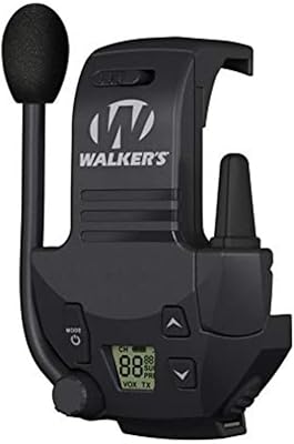 Casque mains libres walky pour appareils de communication jusqu'à 3 miles - noir