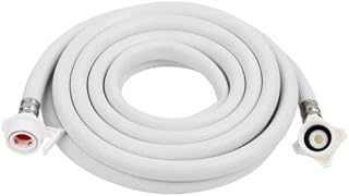 Tuyau d'arrivée de tuyau pour lave-linge automatique (5 mètres - blanc)