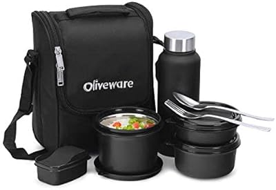 Oliviware tissot pro boîte à lunch avec bouteille 3 récipients boîte à cornichons en plastique en acier inoxydable cuillère et fourchette en acier isolé anti-fuite passe au micro-ondes facile à transporter repas complet (noir). Des milliers de références à découvrir sur Diaytar Sénégal