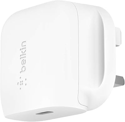 Chargeur mural usb type c à charge rapide belkin 20 w