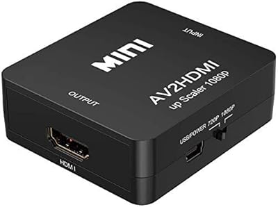 Convertisseur audio vidéo wishlink ca vers hdmi, mini convertisseur audio vidéo cvbs 1080p