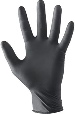 Gants en nitrile noir extra larges sans poudre de qualité