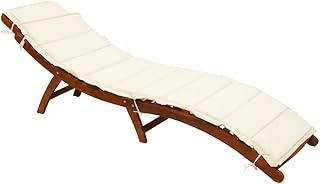 Chaise longue en bois d'acacia massif yatai - résistante aux intempéries et réglable