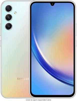 Téléphone portable double sim samsung galaxy a34 dans une magnifique couleur argent, 8