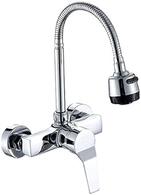 Robinet de cuisine professionnel à économie d'eau, robinet d'eau chaude et froide