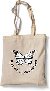 Sac fourre-tout/shopping/épaule réutilisable en toile de coton écologique traitez les gens avec gentillesse