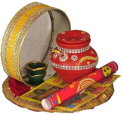 Ensemble karwa chauth pooja thali |ensemble karwa chauth thali | karwa chauth thali