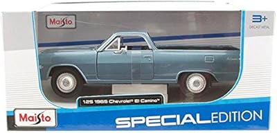 Maisto chevrolet el camino 65 modèle 31977 à l'échelle 1/24 (bleu métallisé)