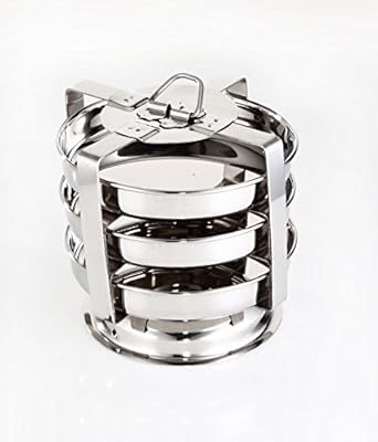 Assiette embasi dhokla/that/idli en acier inoxydable (14,5 cm) - 3 assiettes