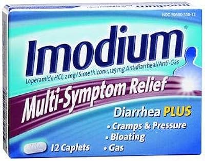 Caplets de soulagement multi-symptômes imodium - 12 caplets, paquet de 5