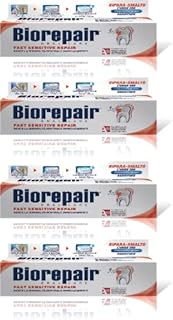 4pcs biorepair rapid sensitivity dentifrice 75 ml (pack de 4) protège et répare