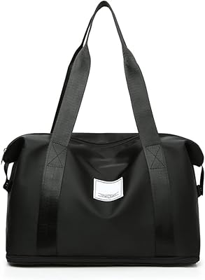 Sac de voyage extensible, fourre-tout de sport, sac de sport, sac à bandoulière de week-end avec manche pour chariot pour femme, noir. Des économies substantielles vous attendent sur Diaytar