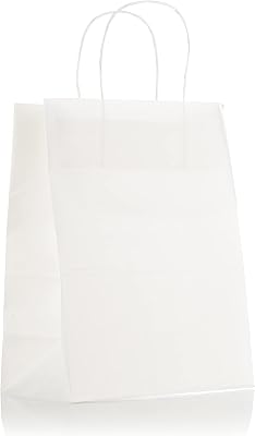 Showway 24 pièces sacs en papier kraft avec poignées, cadeaux de fête, anniversaire