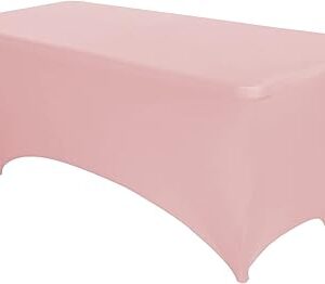 Nappes amater en élasthanne de 6 pieds, nappe rectangulaire extensible avec coupe étroite adaptée aux fêtes, salons professionnels, dj, mariages et événements de toutes sortes (rose). Redéfinissez vos attentes shopping avec Diaytar