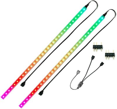 Lumière led pour boîtier d'ordinateur 5v 3 broches ws2812b bande de pixels