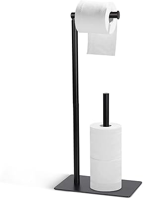 Support de papier toilette sur pied topski, porte-rouleau de papier toilette en acier