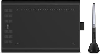 Tablette graphique inspiroy h1060p, 10 x 6,25 pouces, avec stylet sensible à la pression