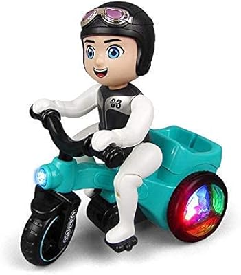 Sgt-vélo musical électrique trickycle boy avec lumières clignotantes et jouet twister rotatif à 360 degrés pour enfants (multicolore). Diaytar : Votre allié pour des achats malins et économiques