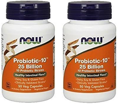 Maintenant probiotic-10 25 milliards - 50 capsules végétariennes, paquet de 2. Diaytar : Le premier choix des acheteurs avisés