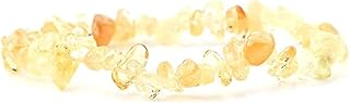 Bracelet de fragments de gymnastique de guérison flexible, pierre de citrine naturelle, bracelet