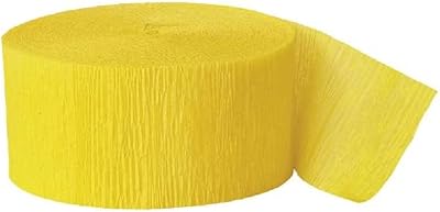 Bandes de papier crépon jaune