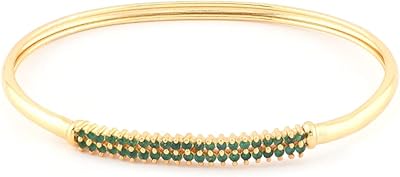 Bracelet kada design de zaveri pearls pour femme (or) (zpfk9480), laiton jaune, zircone