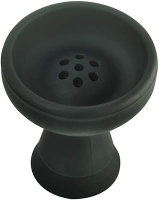 Bol à chicha en silicone noir queens® avec sept trous en forme