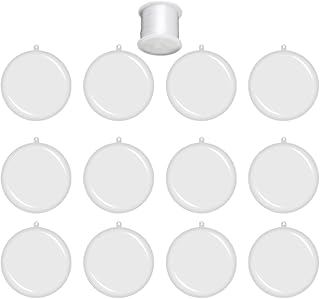 Helvety 20 grandes boules de noël rechargeables de 8 cm avec ligne transparente