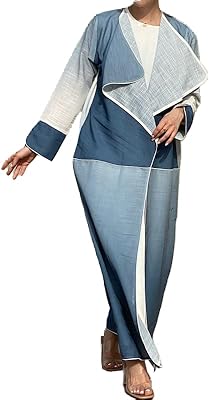 Abaya en lin double ombré pour femmes vêtements modestes mode modeste de créateur