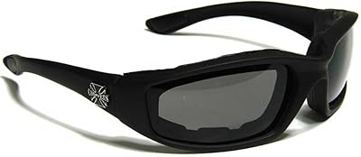 Lunettes de moto doublées choppers pour hommes - plusieurs couleurs de verres disponibles
