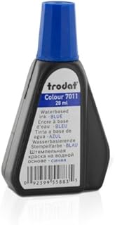 Bouteille d'encre bleue trudat - 28 ml - encre de remplacement pour tampons