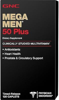 Gnc mega men 50 plus 120 capsules - nouvelle formule