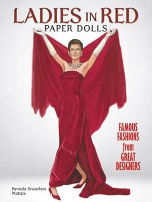 Dames en poupées de papier rouge : modes célèbres de grands créateurs