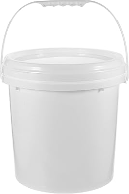 Osalade seau de peinture blanche en plastique de 2,2 gallons avec couvercle