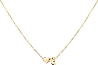 Goodrun collier avec pendentif en forme de cœur en acier inoxydable plaqué