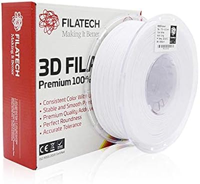 Filament d'impression abs, blanc, 1,75 mm, 1 kg, de fila tech