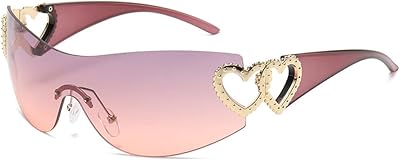 Lunettes de soleil xspring y2k, protection uv400 sans monture, lunettes de soleil tendance