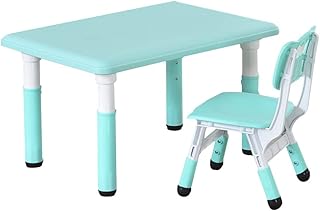 Ensemble table et chaises d'étude pour enfants, bureau d'art en plastique à hauteur