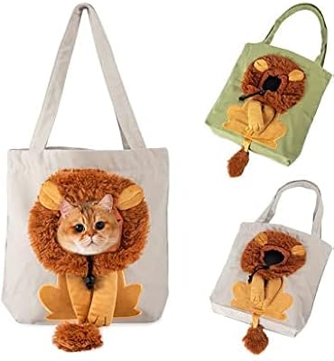 Sac à bandoulière en toile pour animaux de compagnie mignon lion