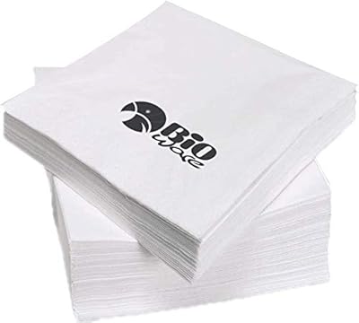 Mouchoirs en papier bioware, blanc, 30 x 30 cm - paquet de 100