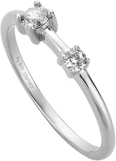 Bague femme esprit double argent, métal, zircone cubique, esrg01611116, métal, zircone cubique