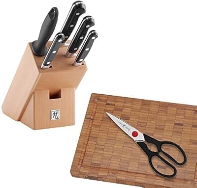 Ensemble de 6 blocs de couteaux zwilling proofs, lames en acier inoxydable, formule