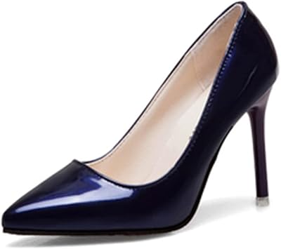 Missio femmes escarpins sexy bout pointu en cuir verni talons hauts chaussures