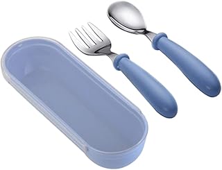 Couverts castowave pour tout-petits avec manche en silicone, couverts, fourchette et cuillère