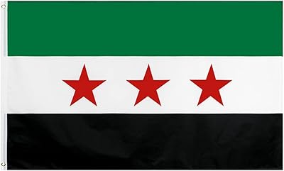 Drapeau de la syrie (60 x 90 cm) un côté avec visibilité
