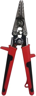 Zeluga zl178 3 pouces. agrafeuse droite et outils cvc en métal, rouge/noir