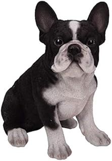 Statue de bouledogue français noir et blanc pacific jetwear bt, statue en résine