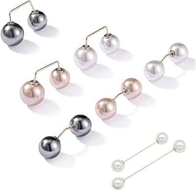 8 pièces broches de broche en perles artificielles anti-exposition épingles de sûreté pull